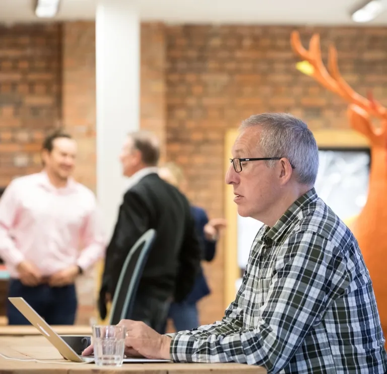 Man at a computer