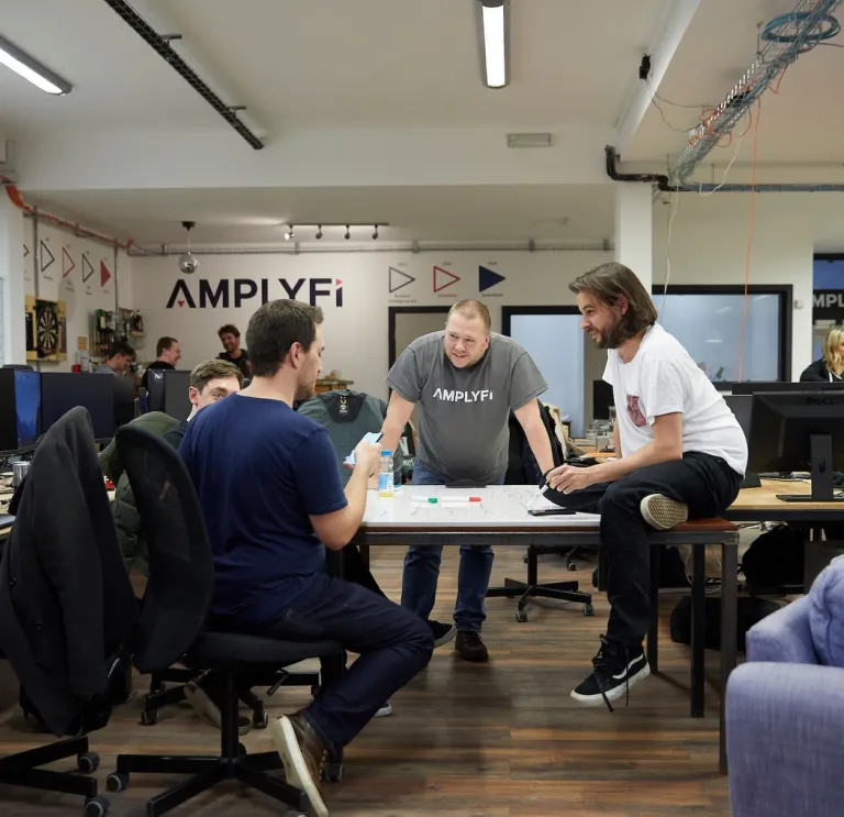 Discussion around a desk