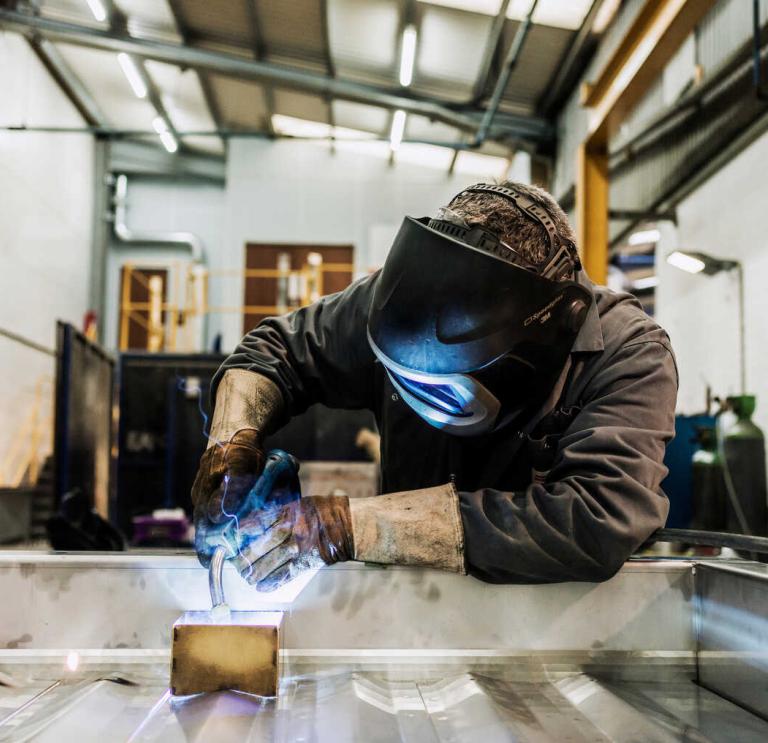 Man welding