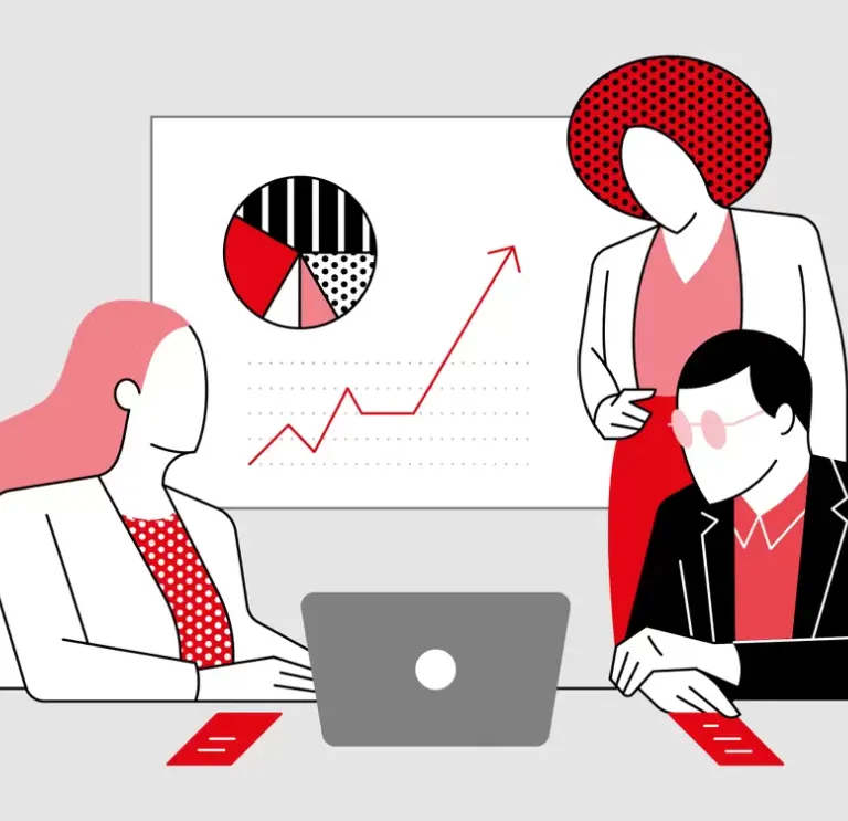 Office graphic of a presentation