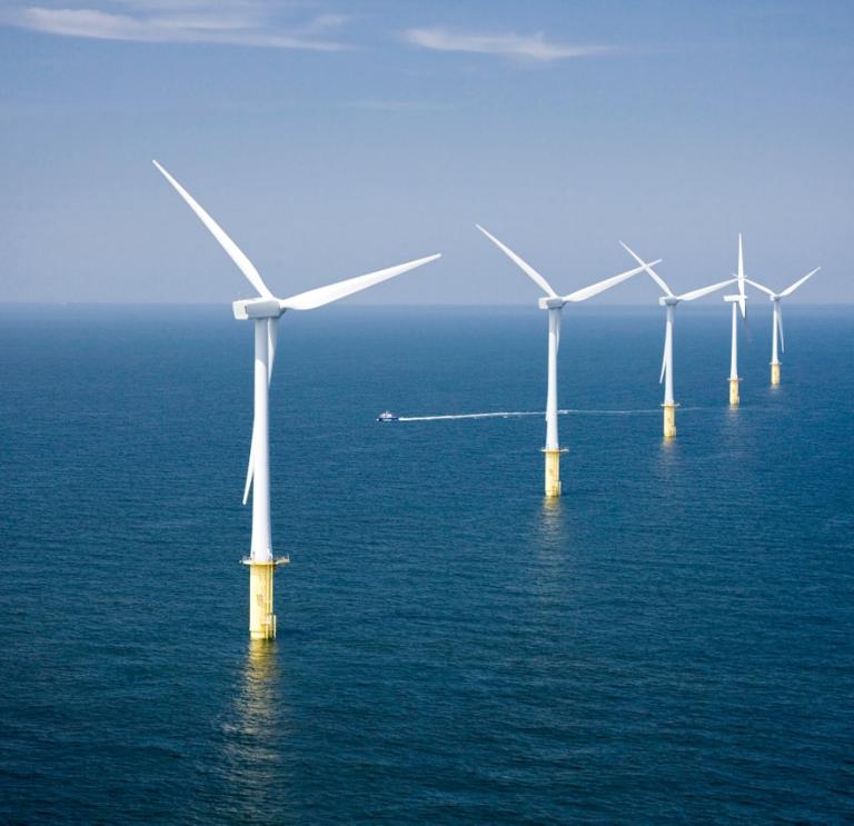 Wind turbines in the sea