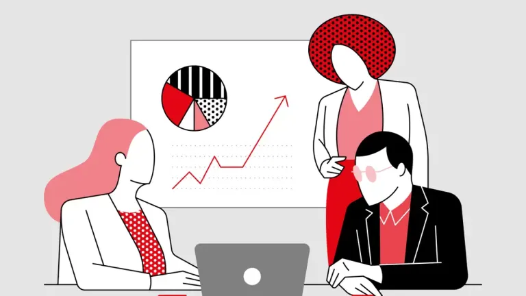 Office graphic of a presentation