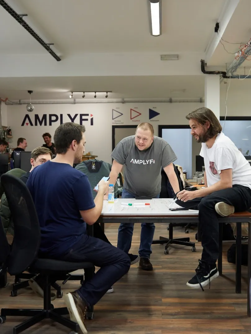 Discussion around a desk