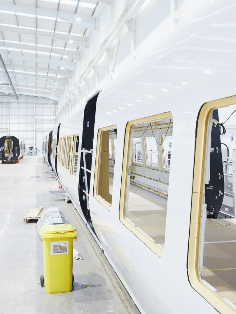 Train carriage manufacturing