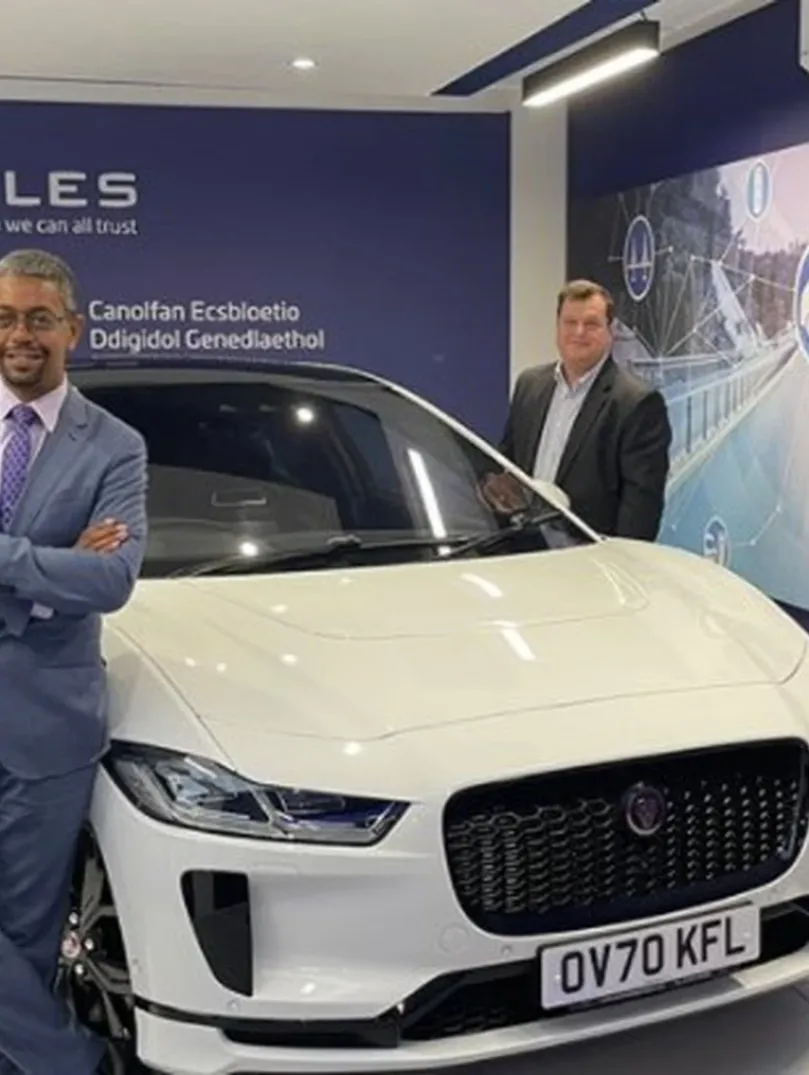 Vaughan Gething with car