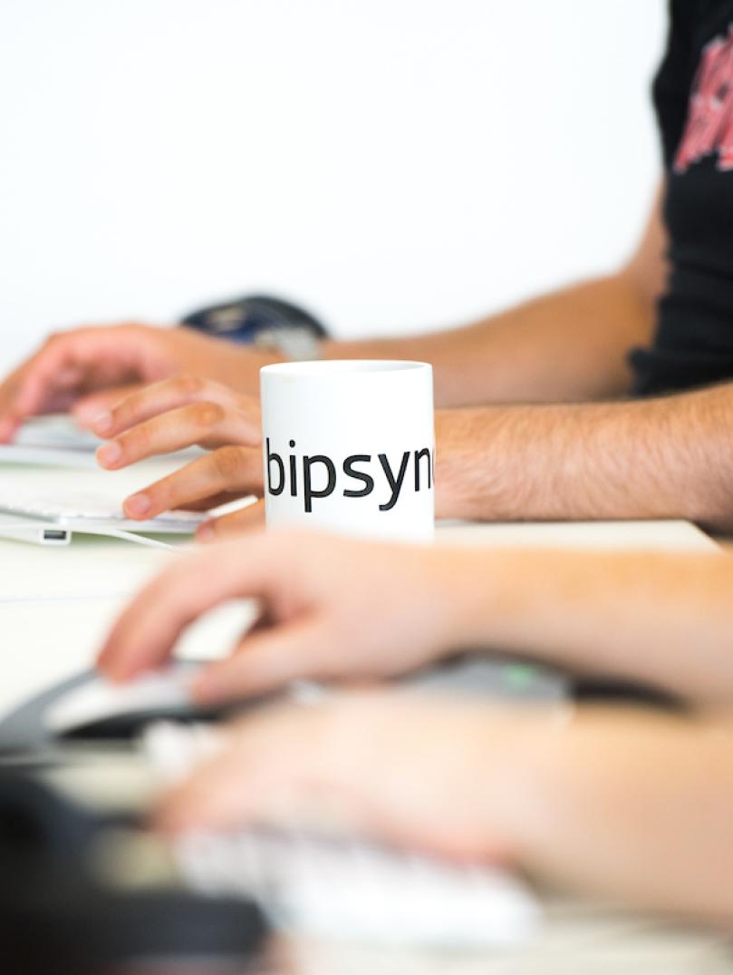Mug on a computer desk