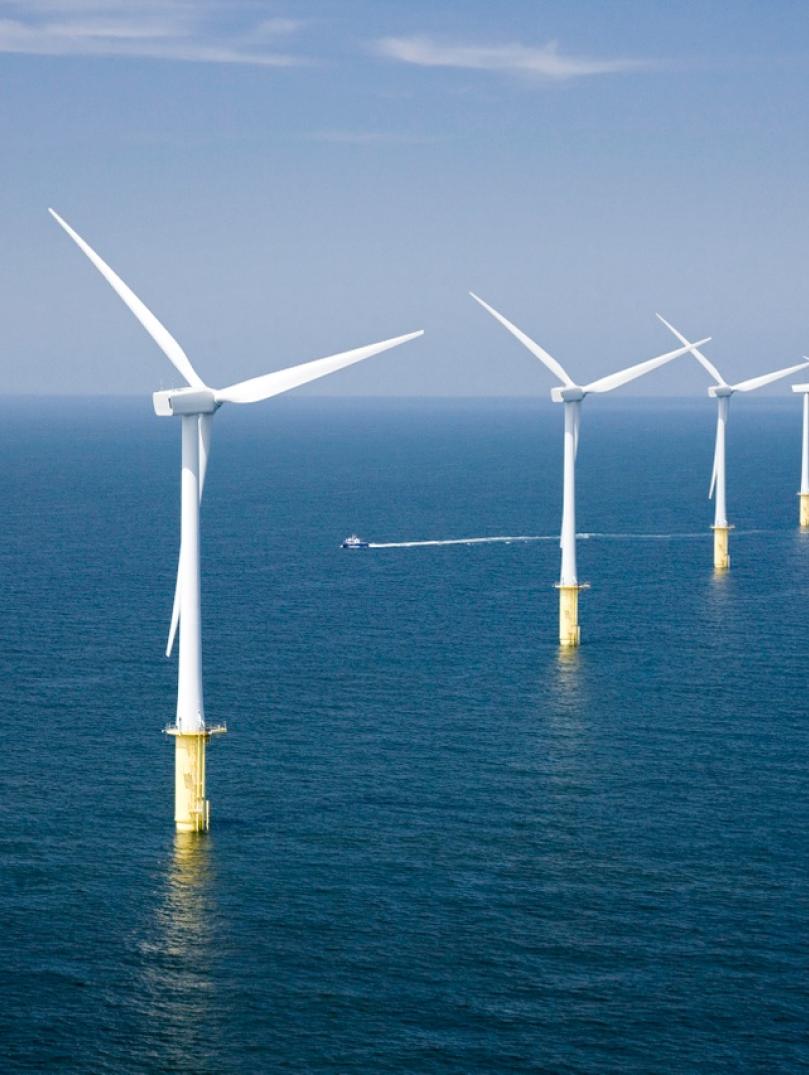Wind turbines in the sea