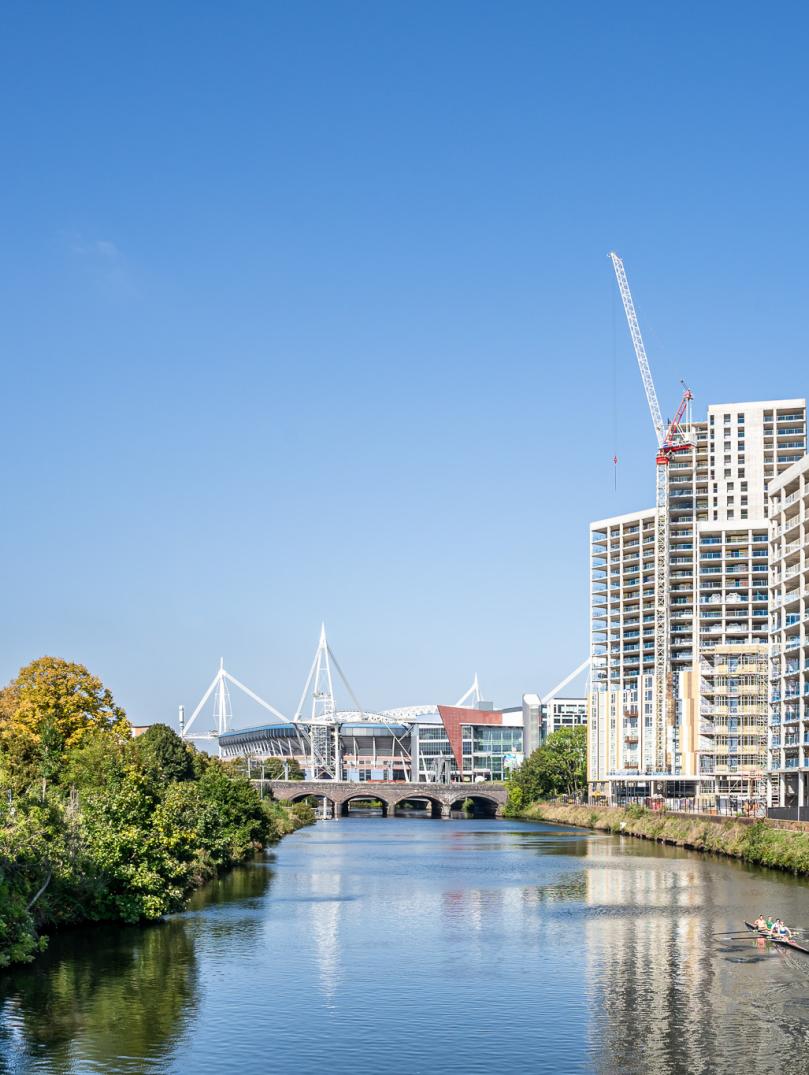 Cardiff Principality Stadium and river