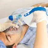 Man with an oxygen facemask
