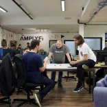 Discussion around a desk