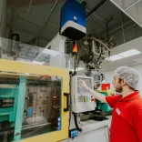 Man operating machinery