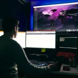 Man working at a computer