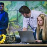 Discussion at a computer