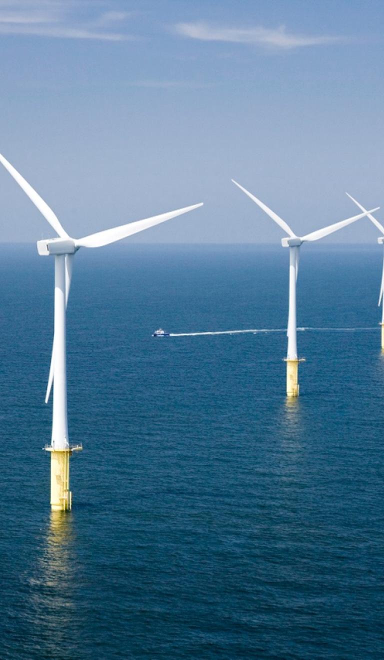 Wind turbines in the sea